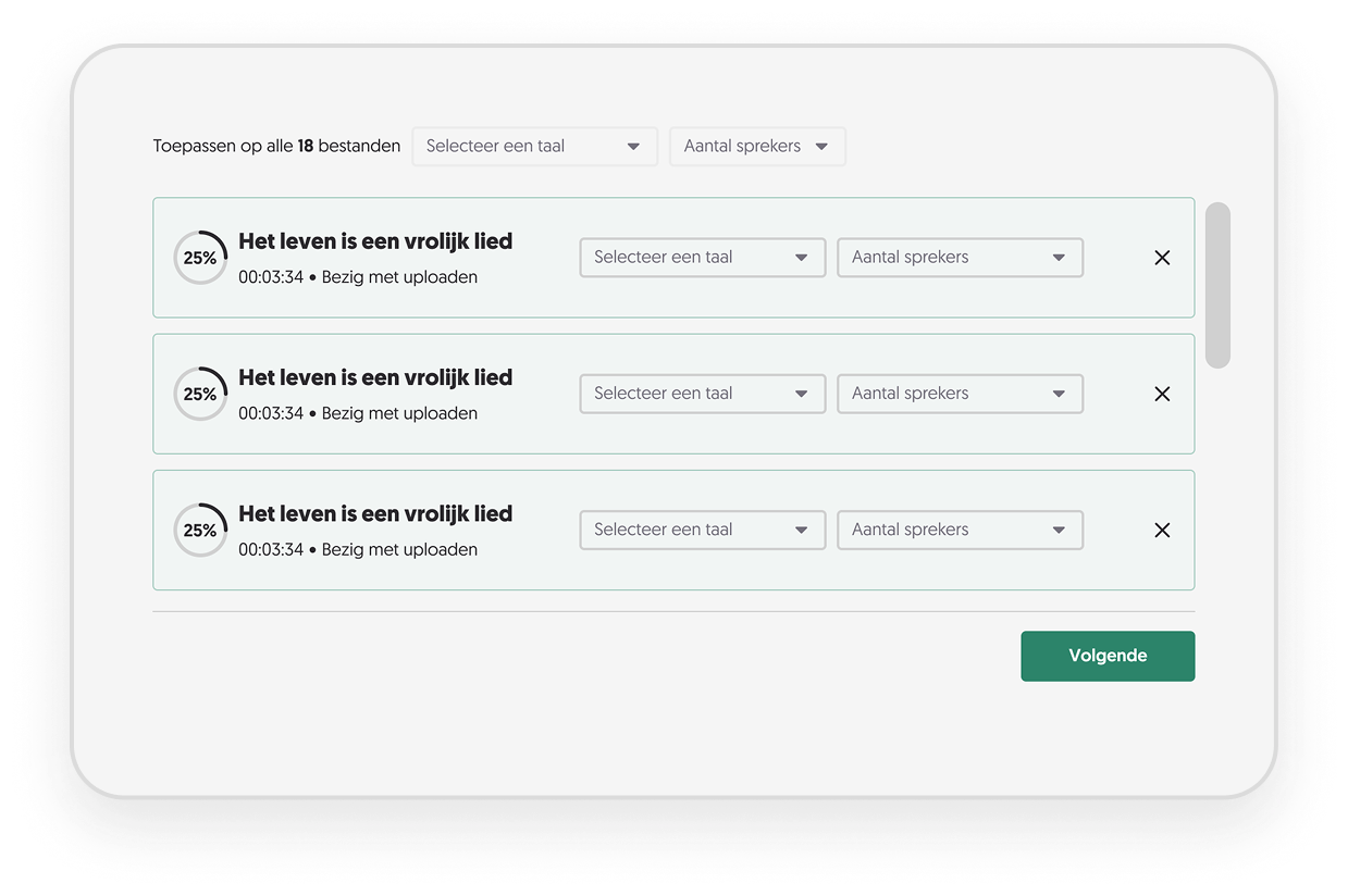 Screenshot of the Amberscript application interface
